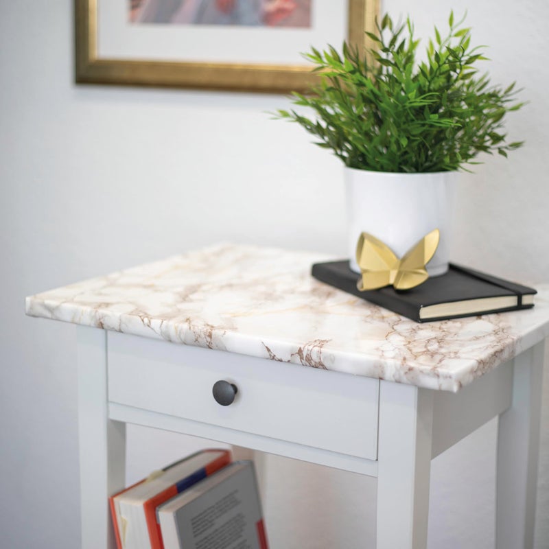 d-c-fix 346-0120 Decorative Self-Adhesive Film, Cortes Brown Marble, 17" x 78" Roll - Image 2